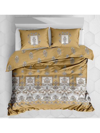 Batiq Rangoli Border 210 TC Double Bedsheet - King